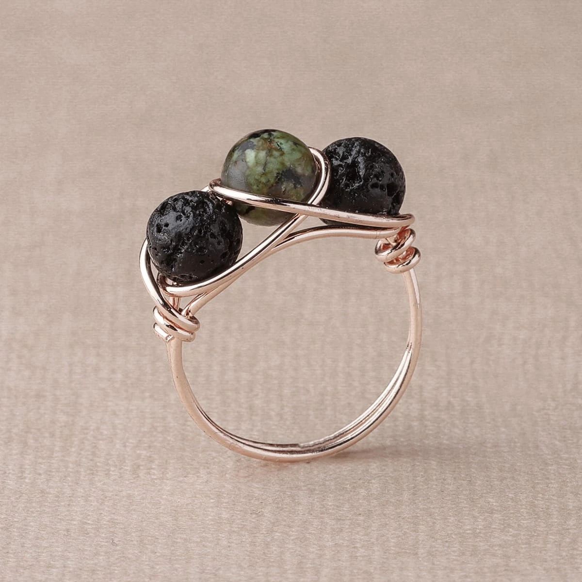 African Turquoise Diffuser Ring - Image 3