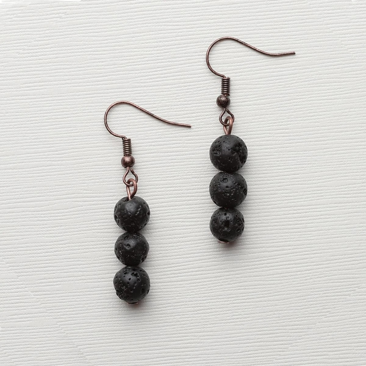 Lava Stone Diffuser Earrings - Image 4
