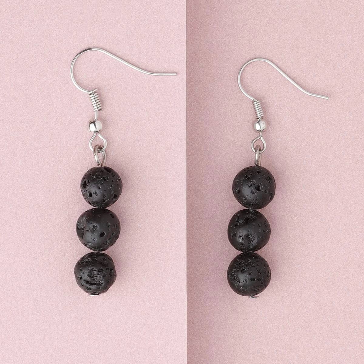 Lava Stone Diffuser Earrings - Image 3