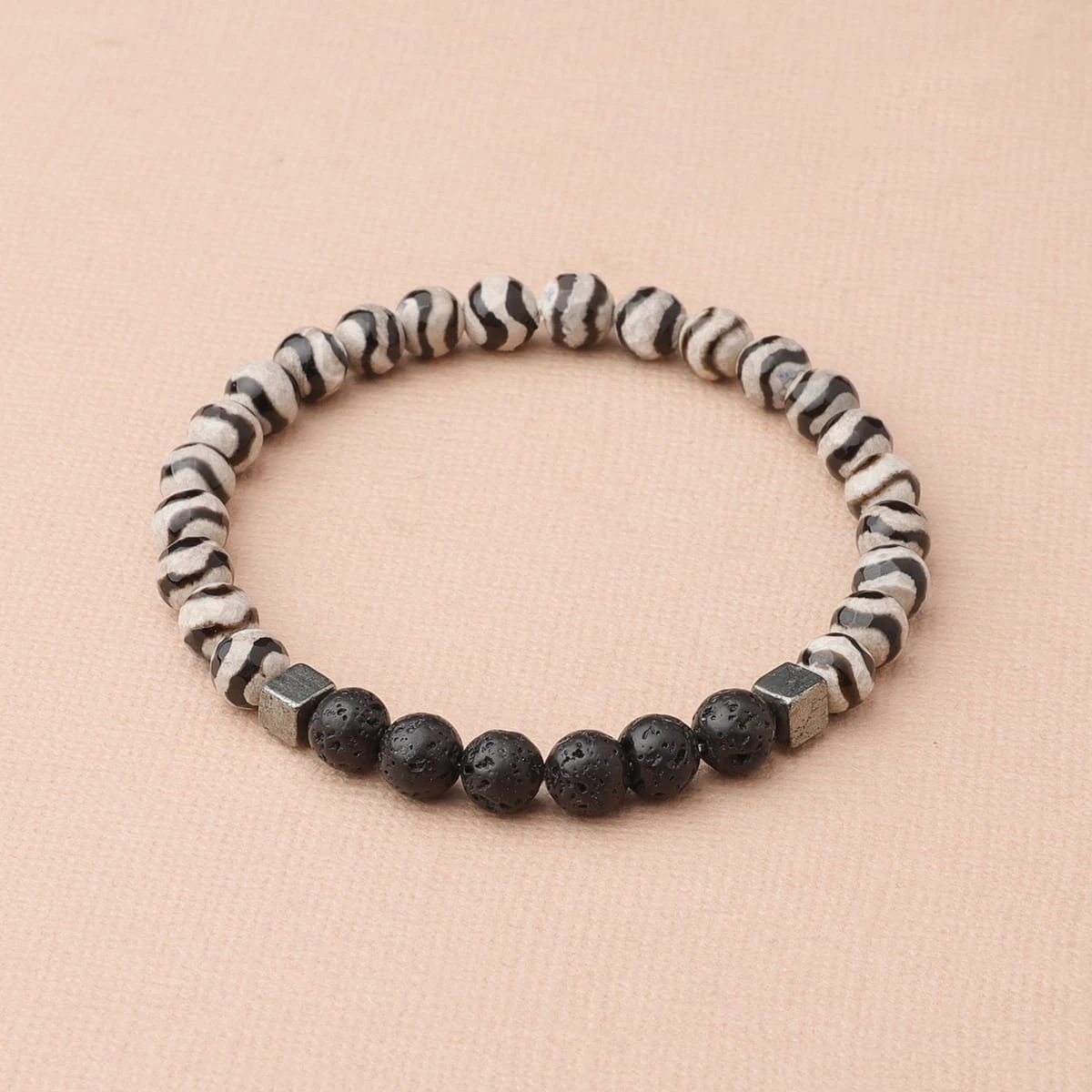 Zebra Striped Tibetan Agate (Black) - Image 3