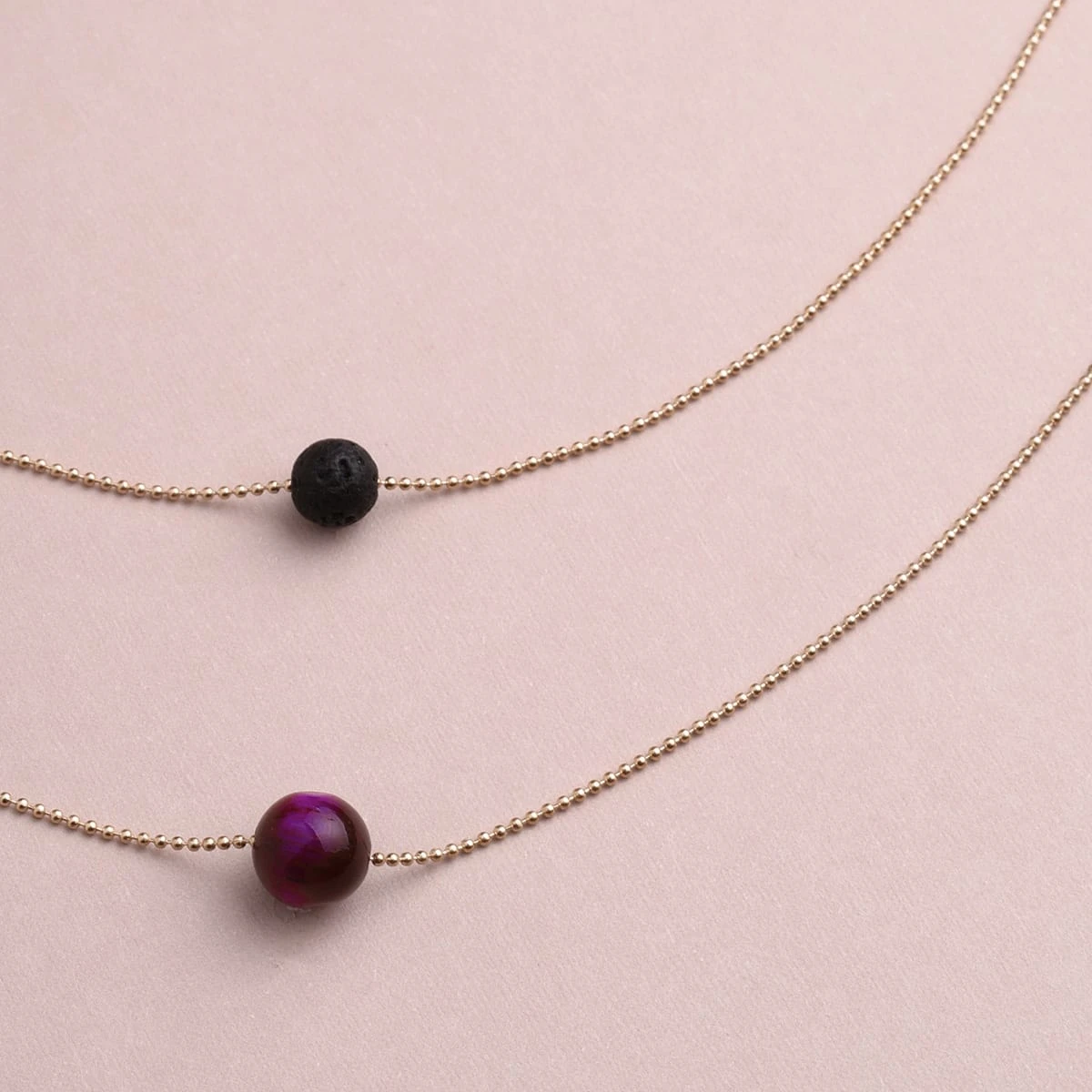 Pure Diffuser Necklace - Pink Tiger's Eye - Image 4