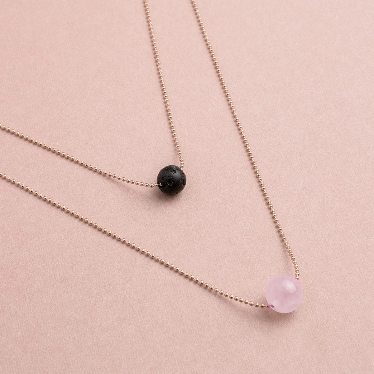 Pure Diffuser Necklace - Rose Quartz - Image 4