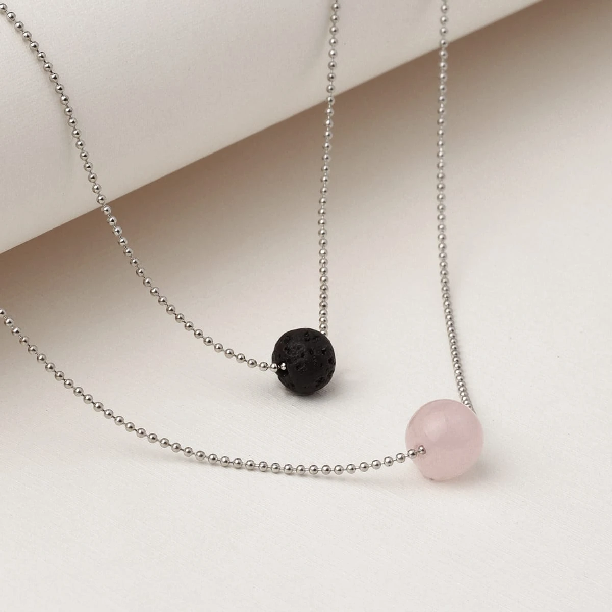 Pure Diffuser Necklace - Rose Quartz - Image 3