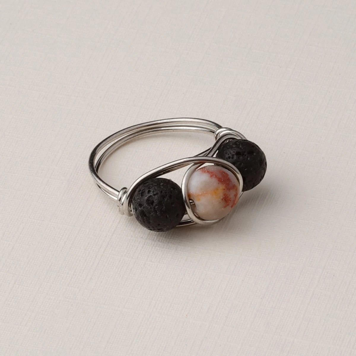 Red Vein Jasper Diffuser Ring - Image 3