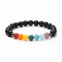 7 Chakra Agate Bracelet