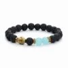 Blue Agate Buddha Diffuser Bracelet