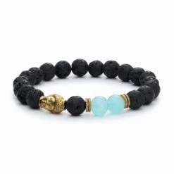 Blue Agate Buddha Diffuser Bracelet