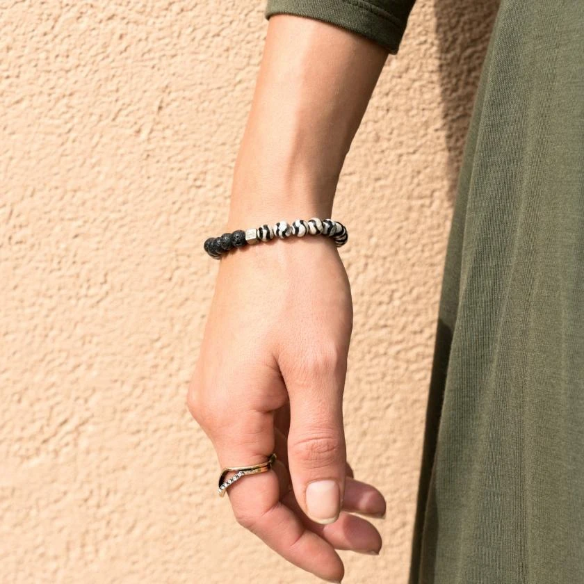 Zebra Striped Tibetan Agate (Black) - Image 6