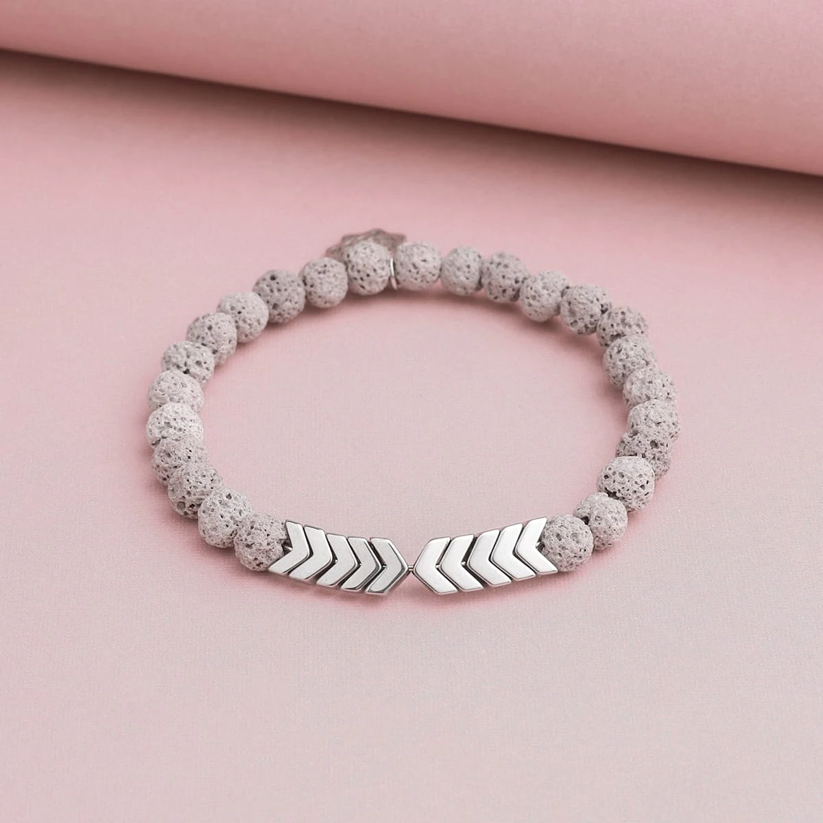 Gray Lava Sacred Arrow Diffuser Bracelet - Image 5