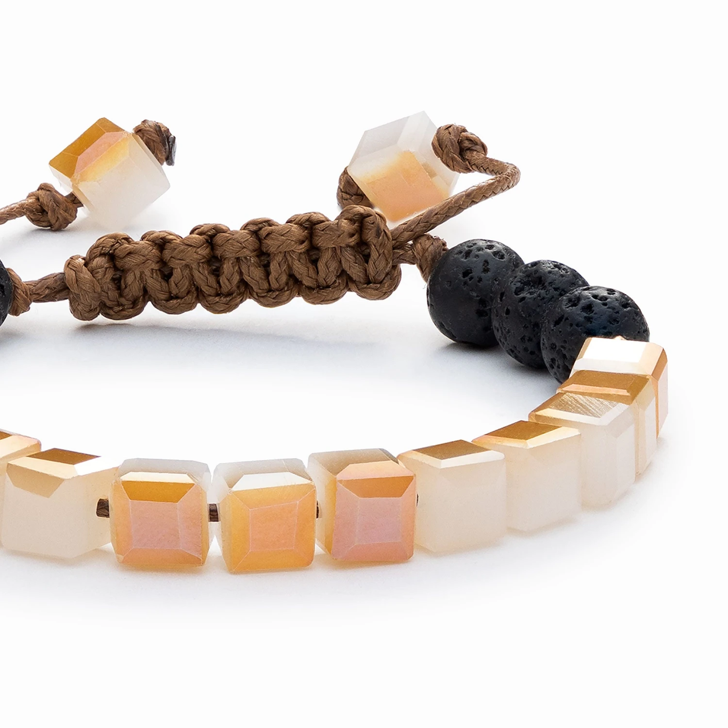 Kids Glass Diffuser Bracelet (Peaches & Cream) - Image 2