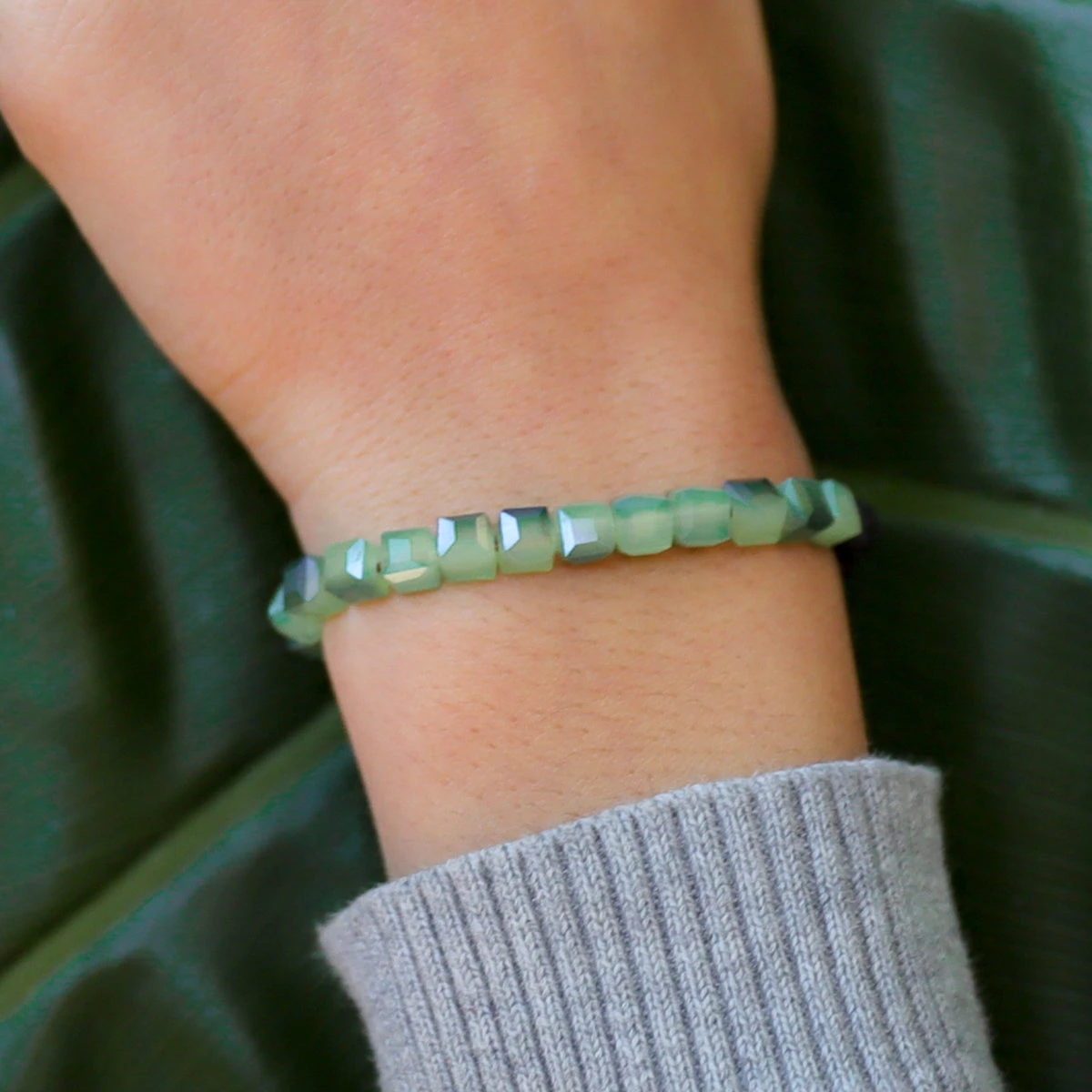 Kids Glass Diffuser Bracelet (Seafoam Green) - Image 7