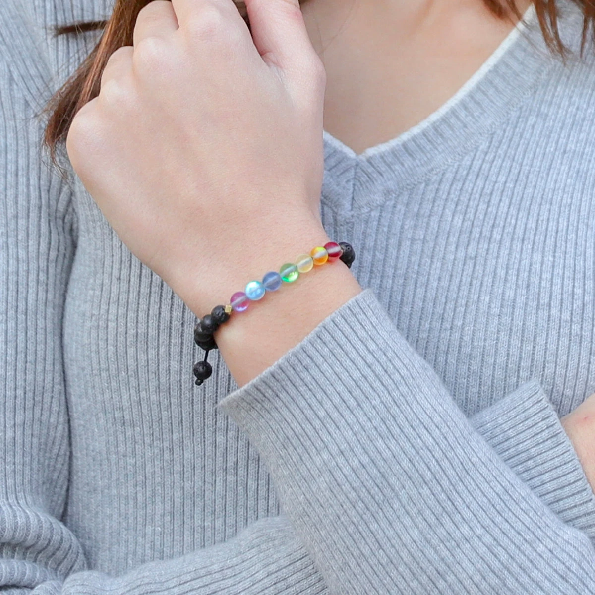 Glow Glass Chakra Kids Adjustable Bracelet - Image 5