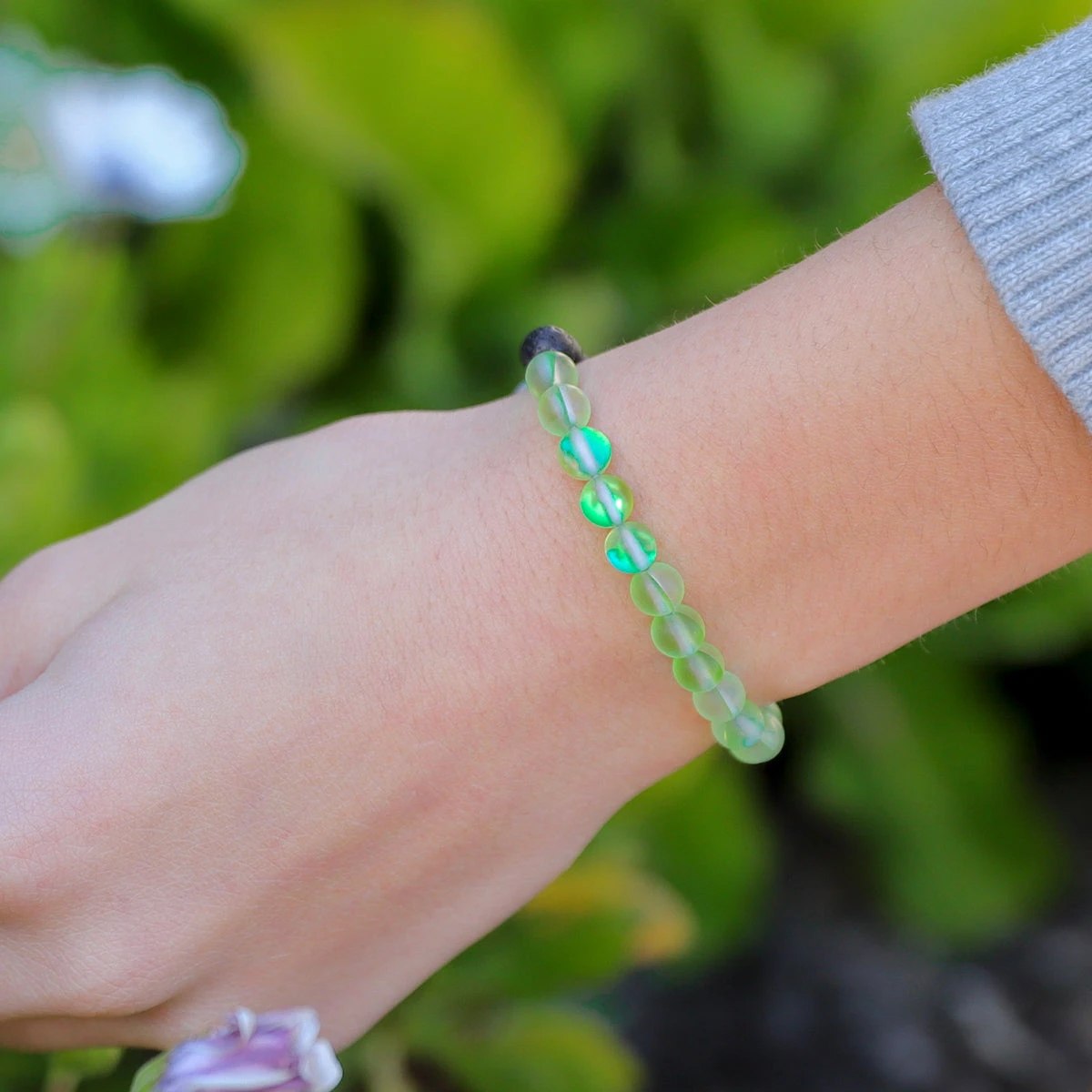 Kids Glow Glass Adjustable Bracelet (Green) - Image 7