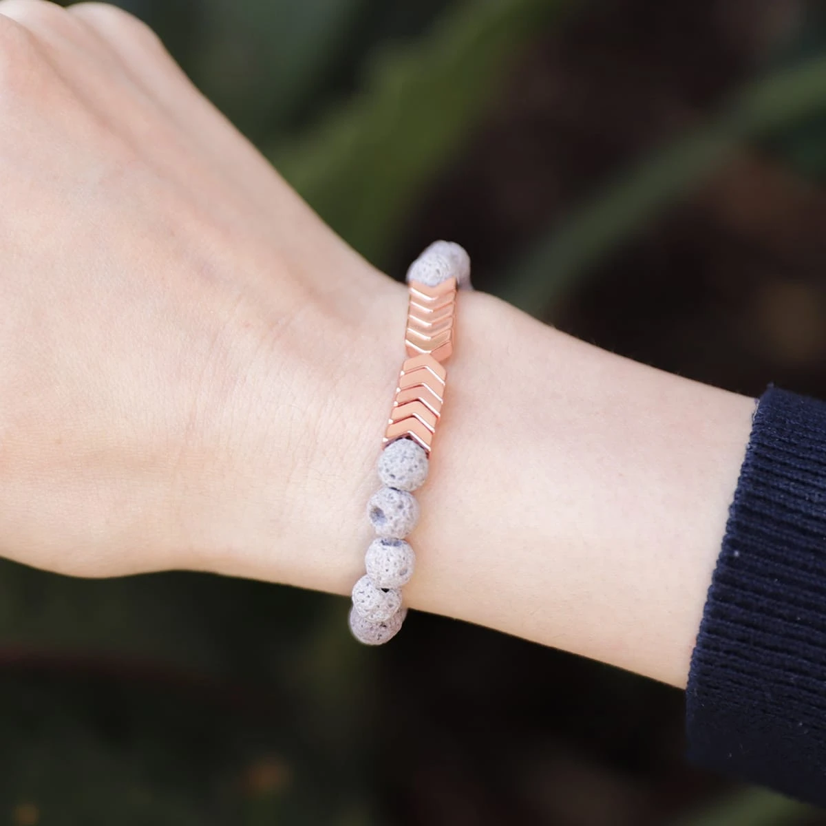 Gray Lava Sacred Arrow Diffuser Bracelet - Image 17