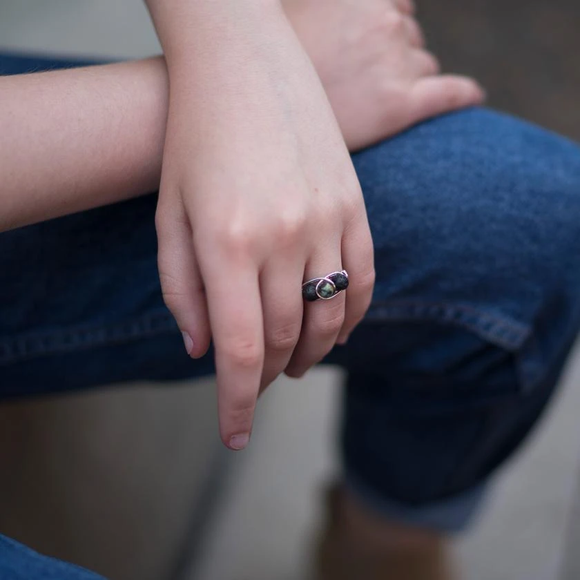 African Turquoise Diffuser Ring - Image 6