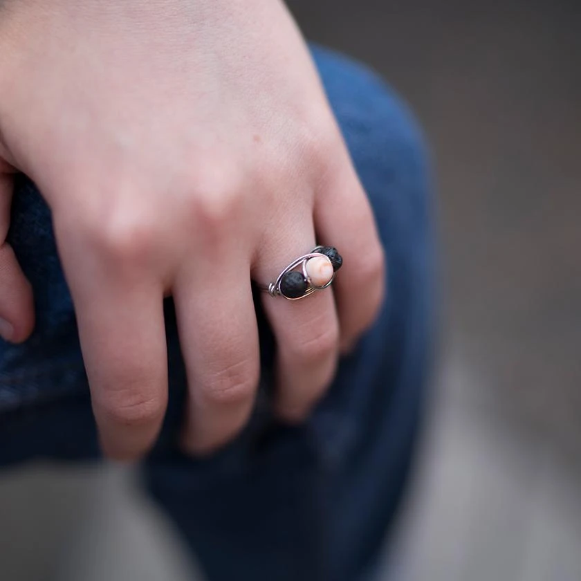 Red Vein Jasper Diffuser Ring - Image 6