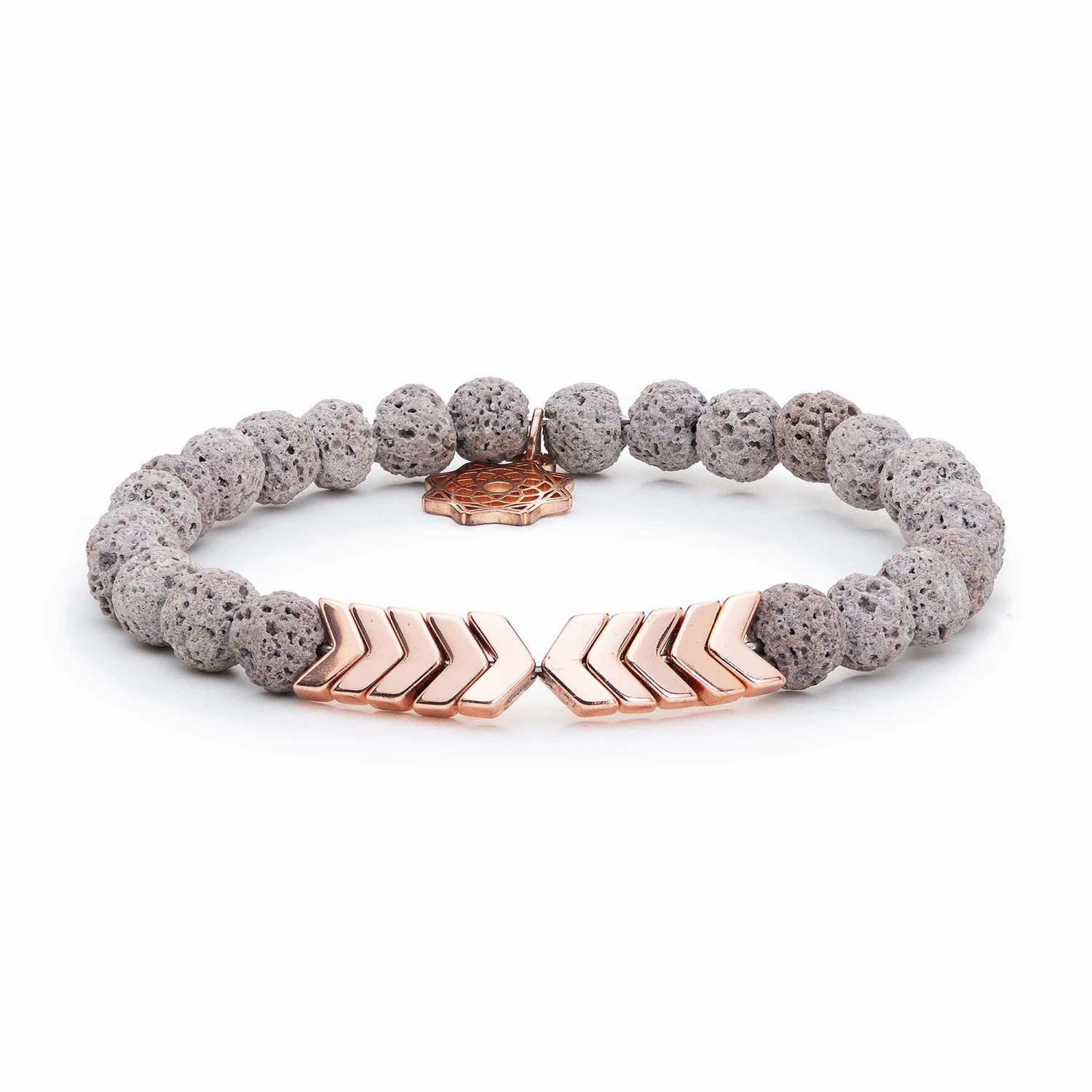 Gray Lava Sacred Arrow Diffuser Bracelet - Image 3