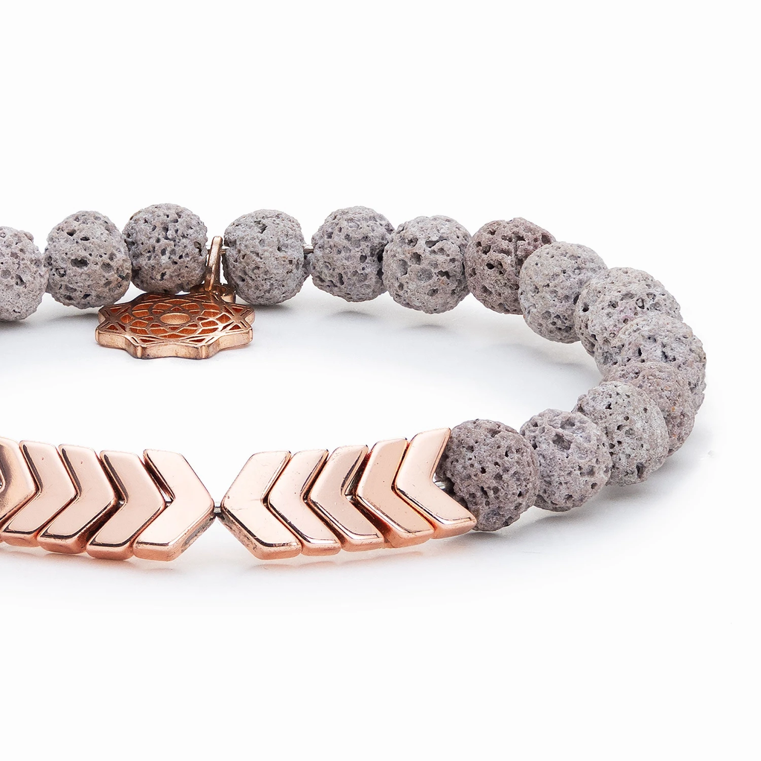 Gray Lava Sacred Arrow Diffuser Bracelet - Image 7