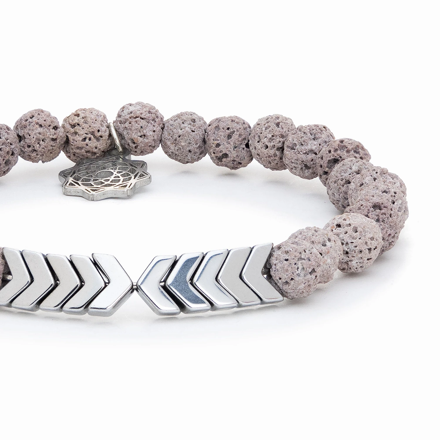 Gray Lava Sacred Arrow Diffuser Bracelet - Image 4