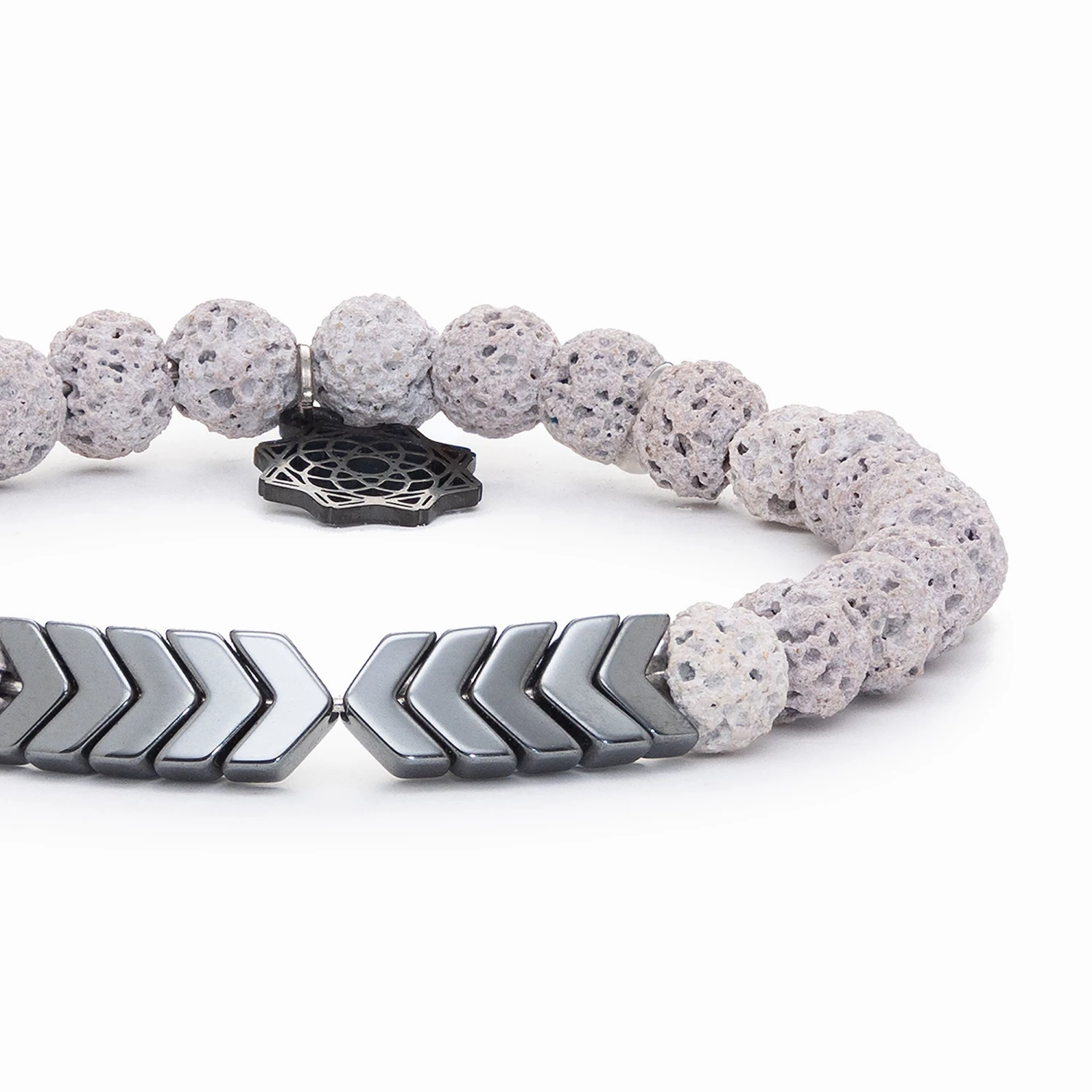 Gray Lava Sacred Arrow Diffuser Bracelet - Image 6