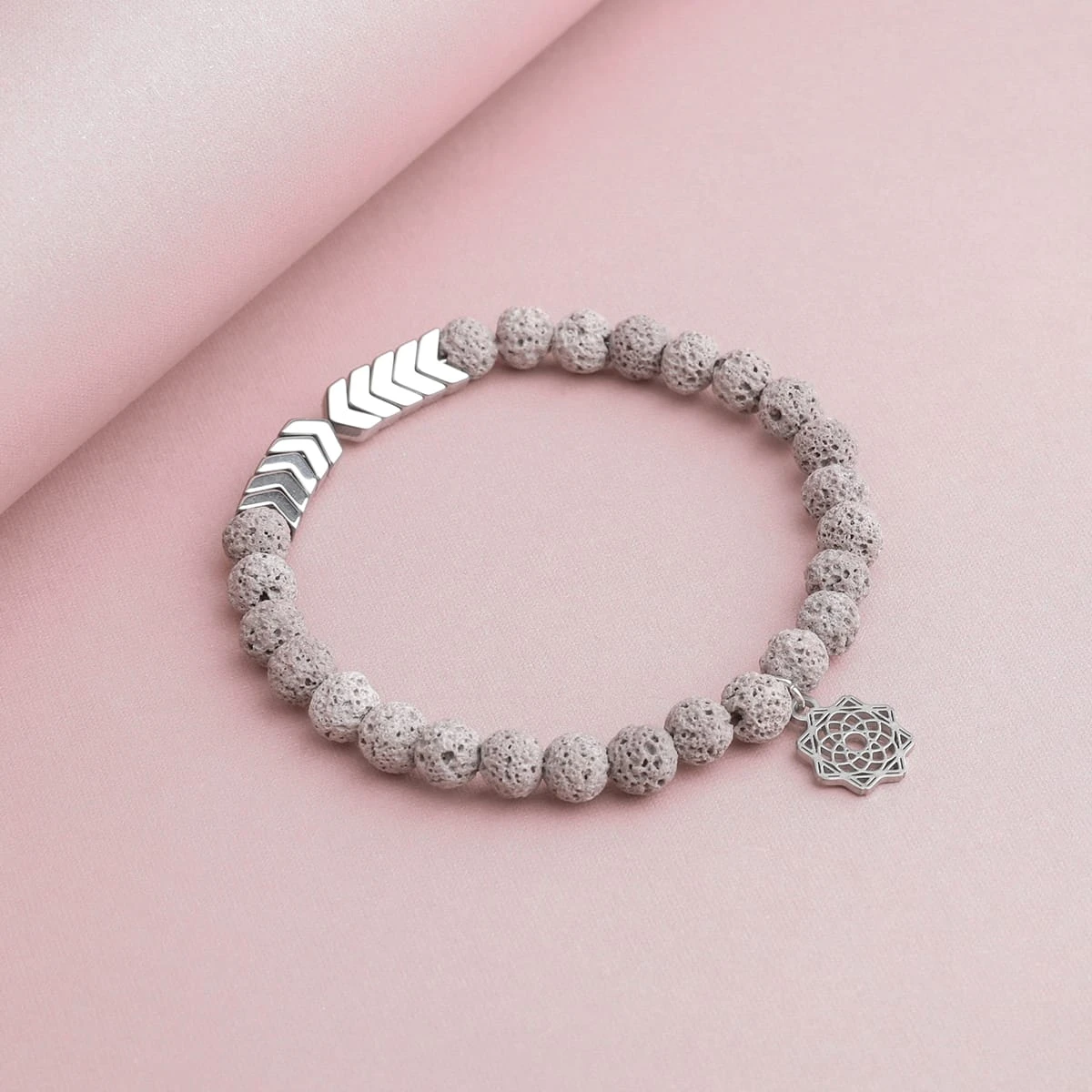 Gray Lava Sacred Arrow Diffuser Bracelet - Image 10