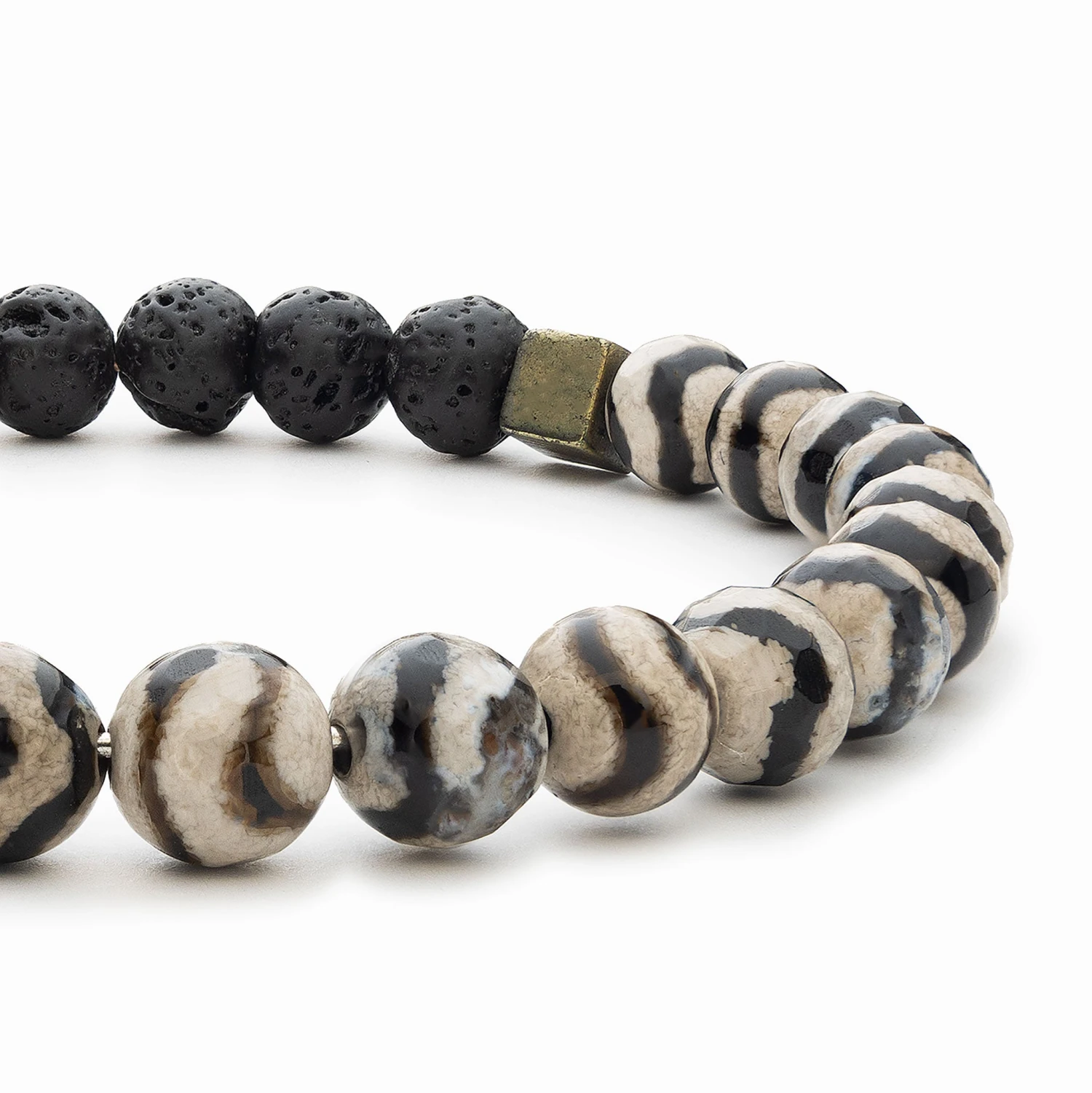 Zebra Striped Tibetan Agate (Black) - Image 2