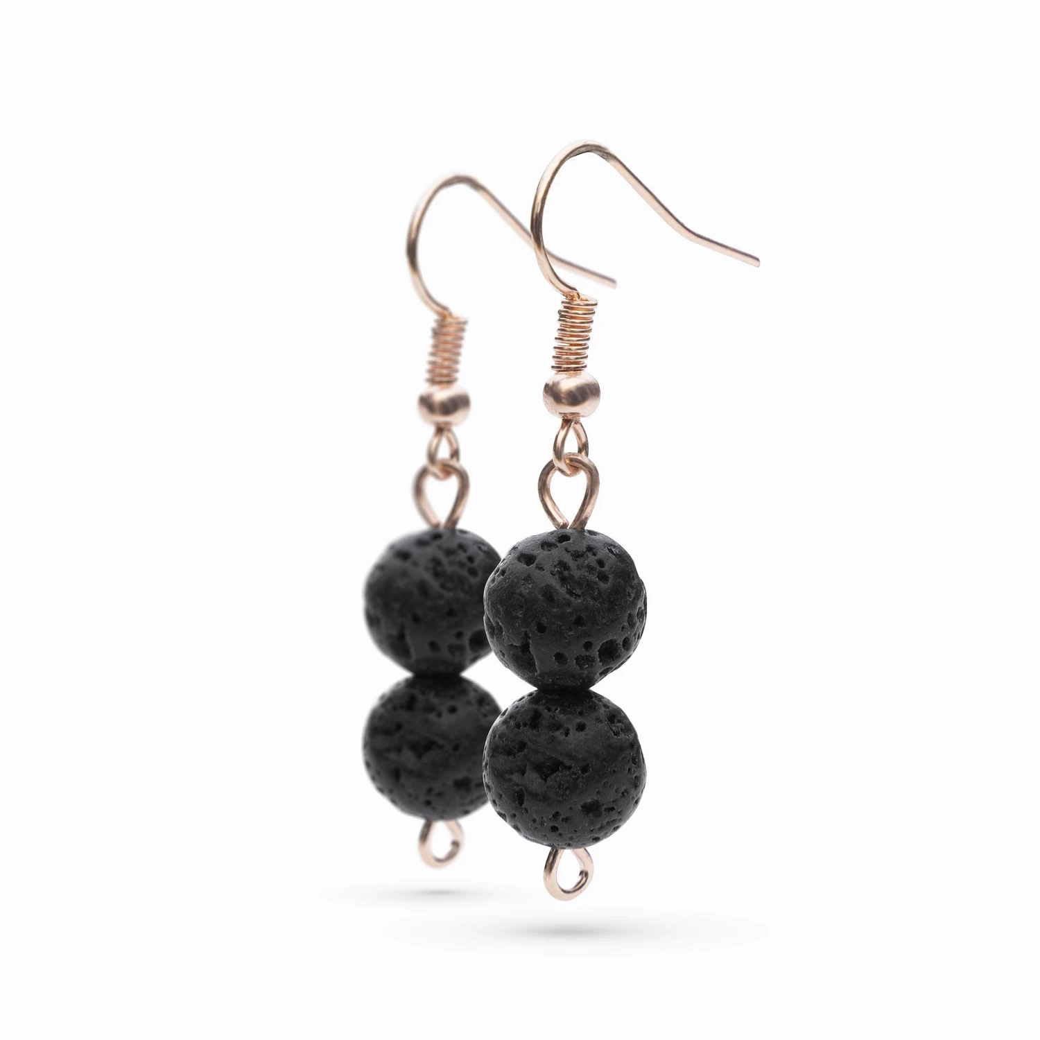 Double Lava Stone Diffuser Earrings