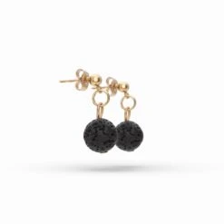 Single Lava Stone Diffuser Earrings
