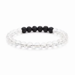 White Crystal Diffuser Bracelet