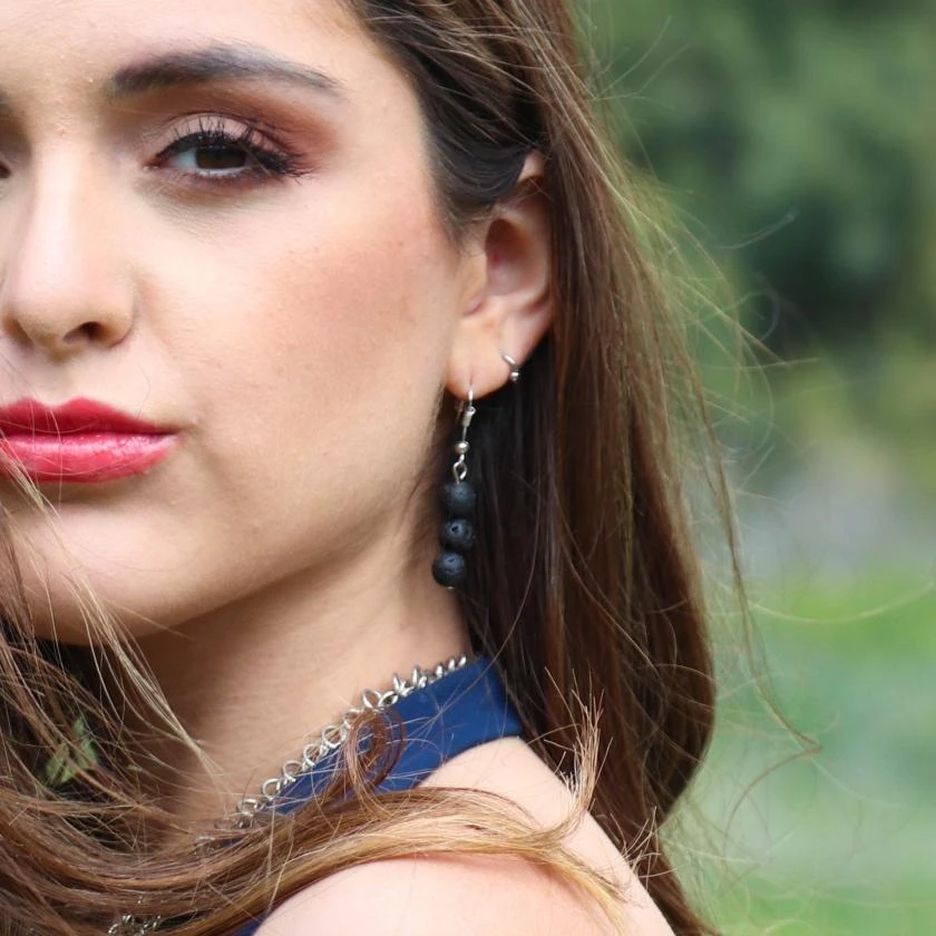 Lava Stone Diffuser Earrings - Image 6